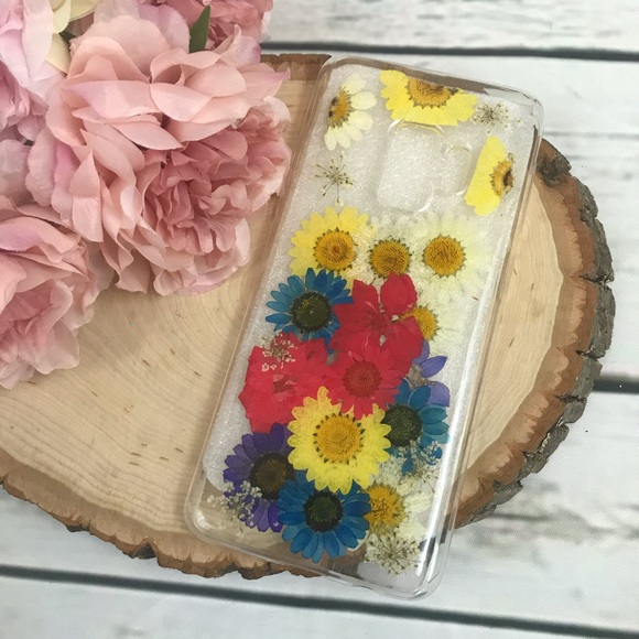 Hand Pressed Multicolor Flower Samsung Galaxy Case - Picture 5 of 9